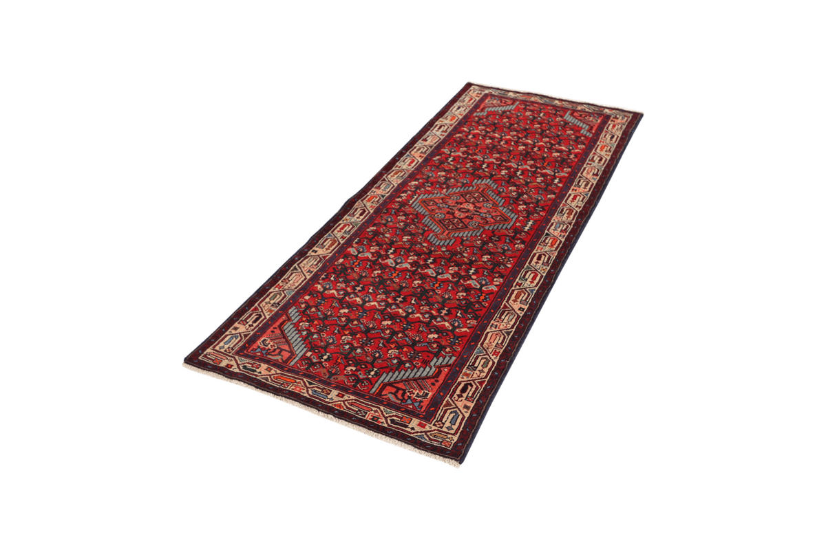 LÄUFER Orient handgeknüpft Assadabad Rot 193/76 cm Schurwolle - Rot, Textil (76/193cm) - Looma