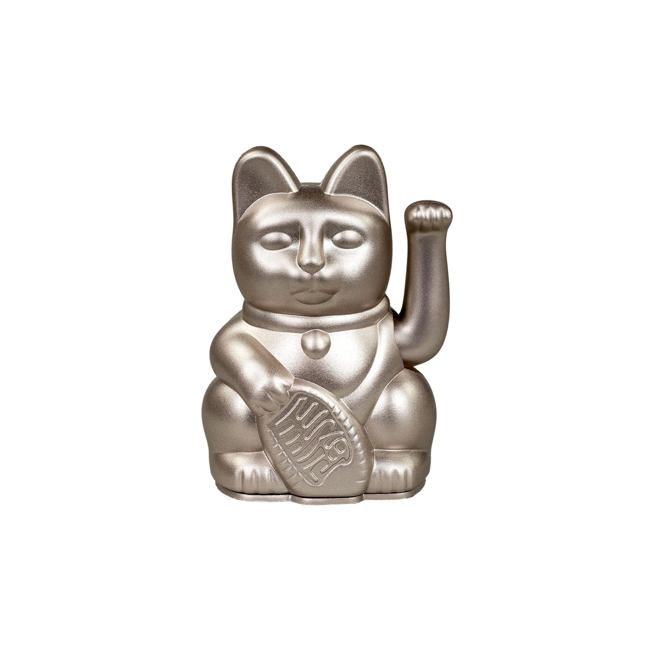 WINKEKATZE Lucky Cat Mini, Kunststoff, Moonlight, 10 cm - Blau, Kunststoff (5.2/9.8/6.7cm) - Donkey Products