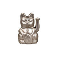 WINKEKATZE Lucky Cat Mini, Kunststoff, Moonlight, 10 cm - Blau, Kunststoff (5.2/9.8/6.7cm) - Donkey Products