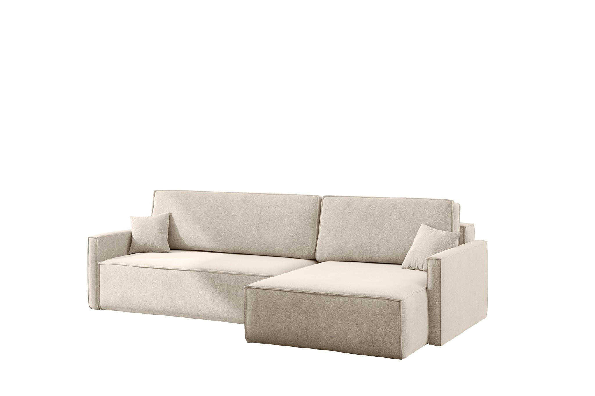 ECKSOFA Louis Salvador - Beige, Holzwerkstoff/Textil (250/142cm) - Fun Möbel