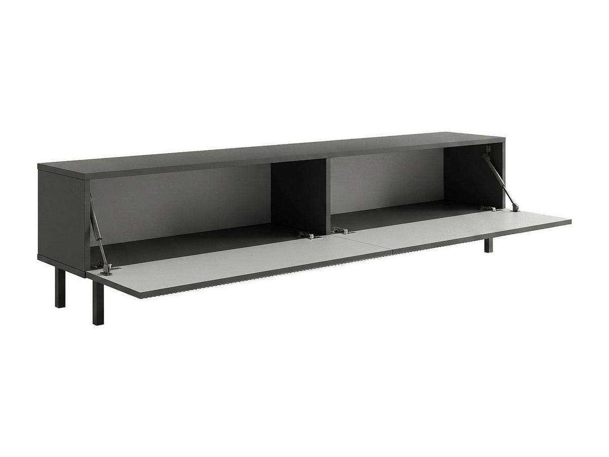TV-BOARD - 180 cm x 31.6 cm - holz - anthrazitgrau Zumeya - Anthrazit, Holz (180/43.5/31.6cm) - Vente-Unique