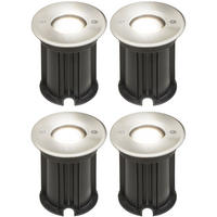 LED BODENEINBAUSPOT Edelstahl Silber - Silberfarben, Glas (11/11/12.3cm) - Globo Lighting