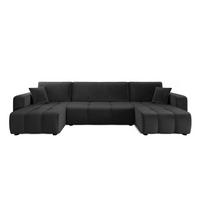 WOHNLANDSCHAFT Aice U-Form 317 cm – mit Schlaffunktion, Bettkasten, Kissen & bequemer Wellenfederung - Anthrazit, Kunststoff (317/85/146cm) - Wohnideebilder