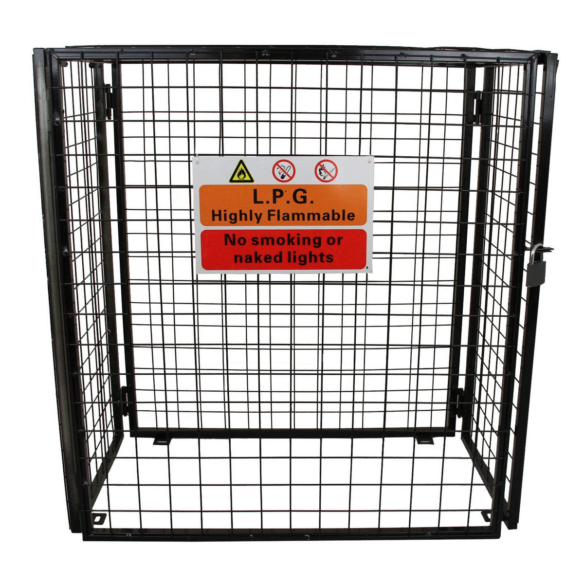 GASFLASCHEN-DEPOT 92cm x 118cm x 60cm - Schwarz, Metall (118/92/60cm) - Monster Racking