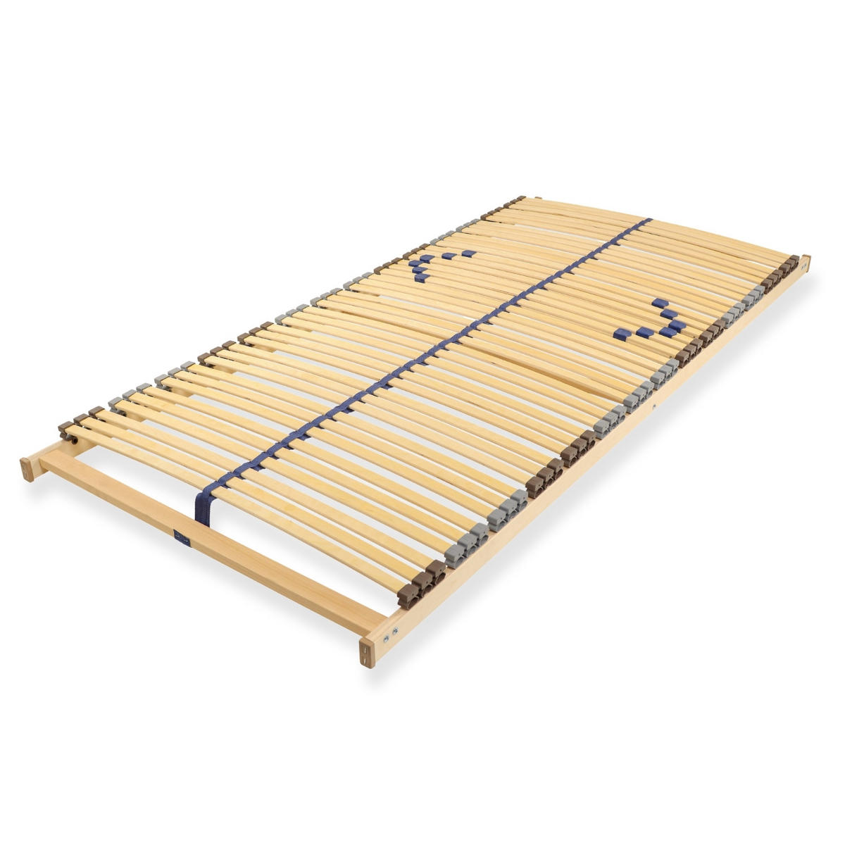 LATTENROST 140x200 cm fertig montiert Blauer Engel- 42 Latten 7-Zonen Traglast ca. 150 Kg Birkenschichtholz - Braun, Holz (140/200cm) - Sleepneo