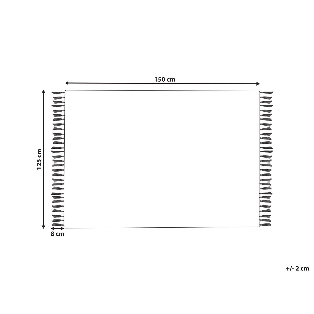 DECKE Purpur Khari 125/150 cm - Lila, Naturmaterialien/Textil (125/150cm) - Beliani