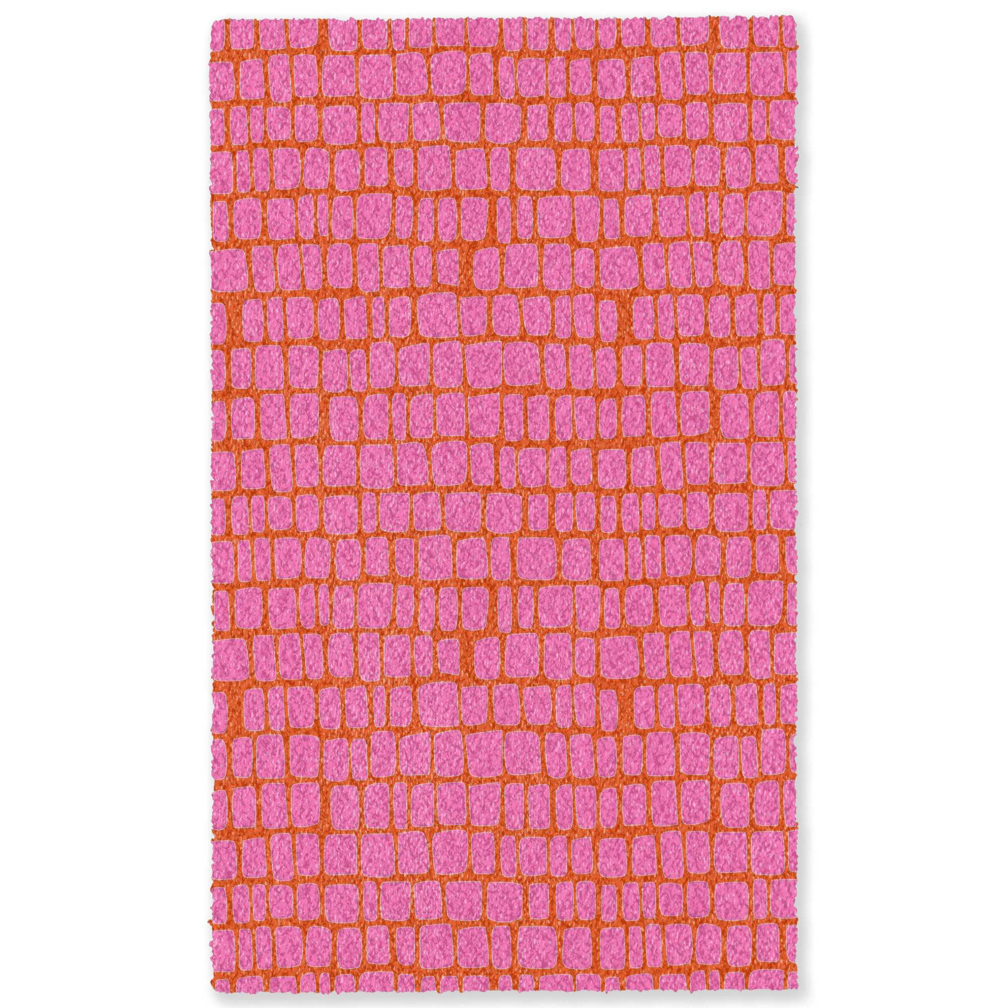 TEPPICH - Bio - Gitter - Rosa - 90x150 cm - Pink, Kunststoff/Textil (90/0.4cm) - OnlyWow