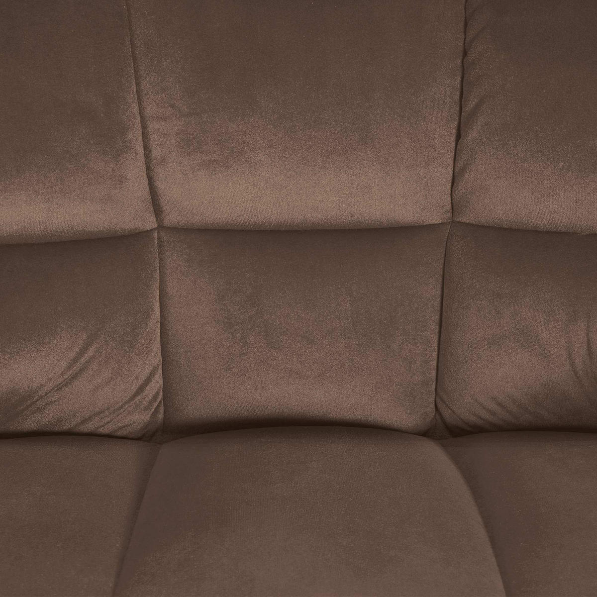 BARHOCKER Damaskus Samt mit 4-Fuß Gestell braun - Schwarz/Braun, Textil/Metall (64/110/48cm) - TPFLiving