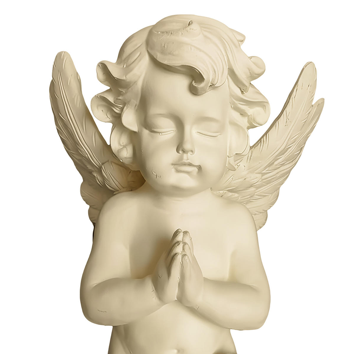 VRTNA figura angel - krem, umetna masa (22.5/36/18cm) - Relaxdays