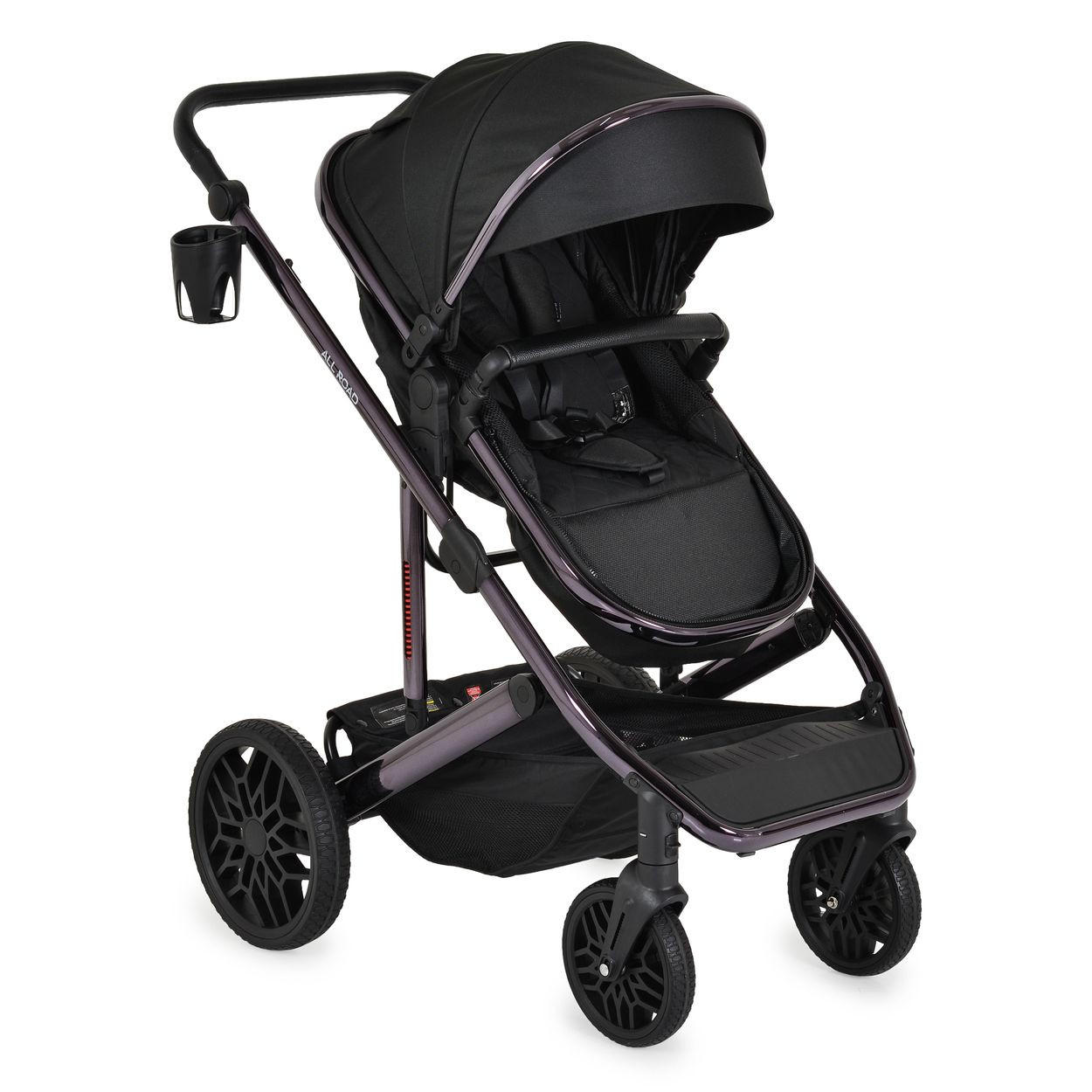 KOMBIKINDERWAGEN 3 in 1 all Road schwarz umbaubar Babyschale Sportsitz Tragetasche - Schwarz, Metall (87/59/108cm) - Moni