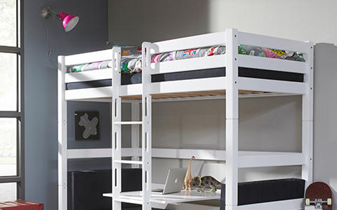 Relita Hochbett in Weiß