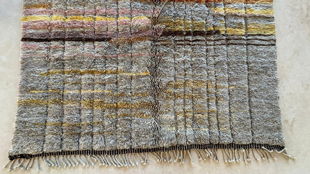 BERBERTEPPICH aus Marokko aus Wolle 250x 350 cm - Orange, Naturmaterialien (250/350cm) - AFK Living