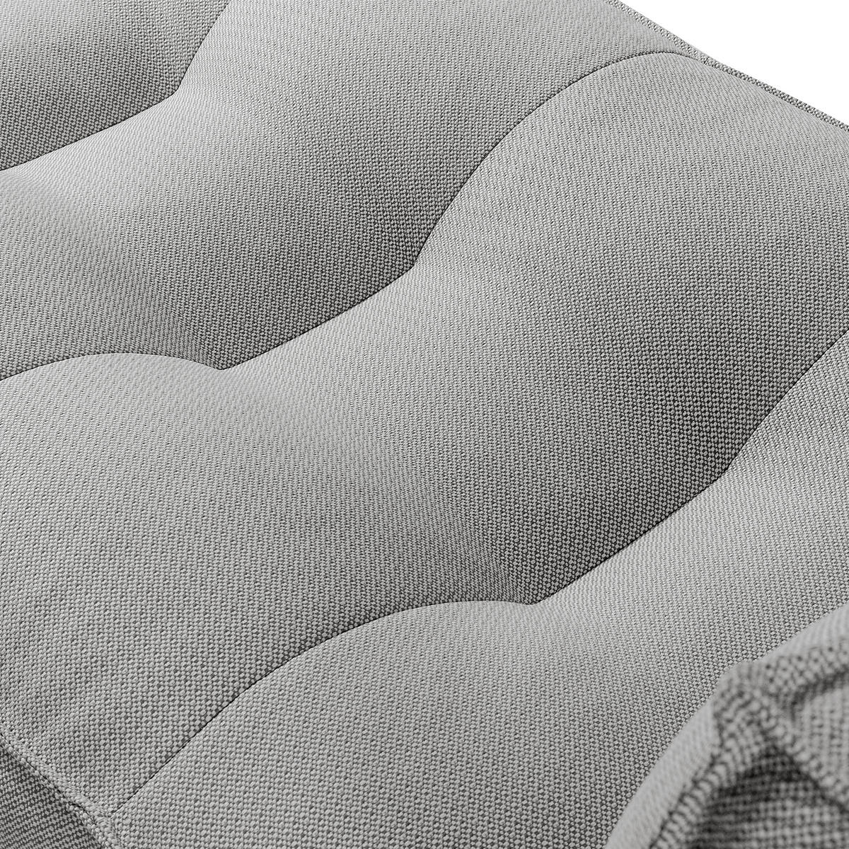 GARTENLIEGE LOVIA Sonnenliege, Dunkelgrau/Weiß - Dunkelgrau, Textil (90/82/174cm) - KONSIMO®