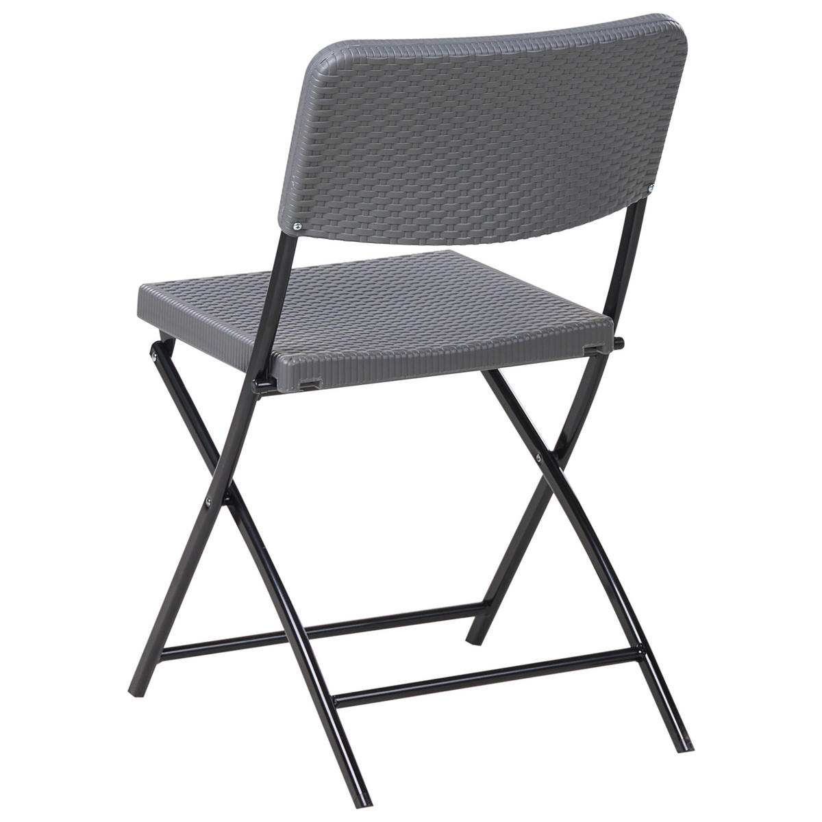 BISTRO-SET klappbar Grau Trappeto Trappeto - Grau, Kunststoff - Beliani