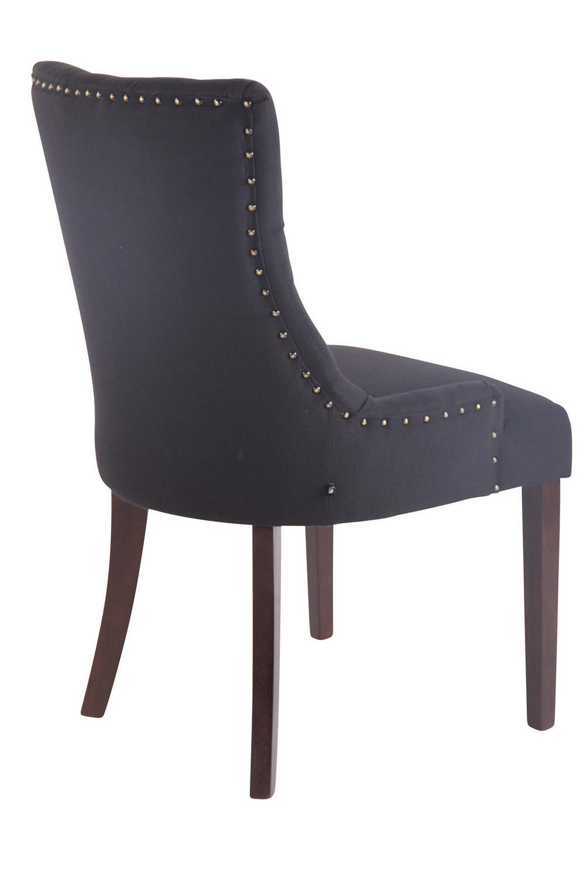 ESSZIMMERSTUHL Aboli Stoff, antik Schwarz - Dunkelbraun/Schwarz, Holz/Textil (55/92/58cm) - TPFLiving