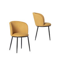 ESSZIMMERSTUHL Nolan Senf / Gelb 51 cm x 80 cm 2er-Set - Dunkelgelb, Textil (51/80/57cm) - Klast Home