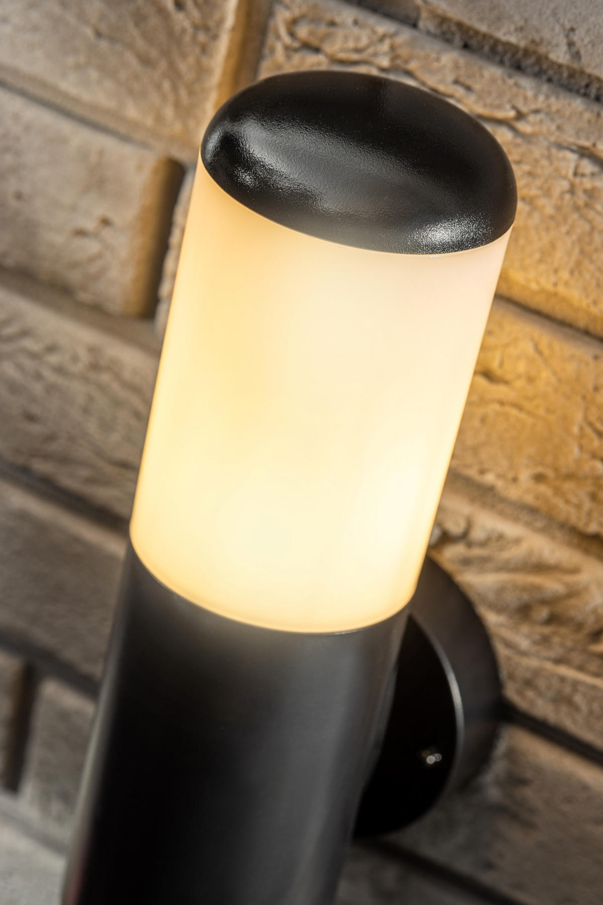 AUSSENWANDLEUCHTE HUMERA Schwarzer Rundzylinder - Schwarz, Kunststoff (11/13.4/29.6cm) - CGC Europe