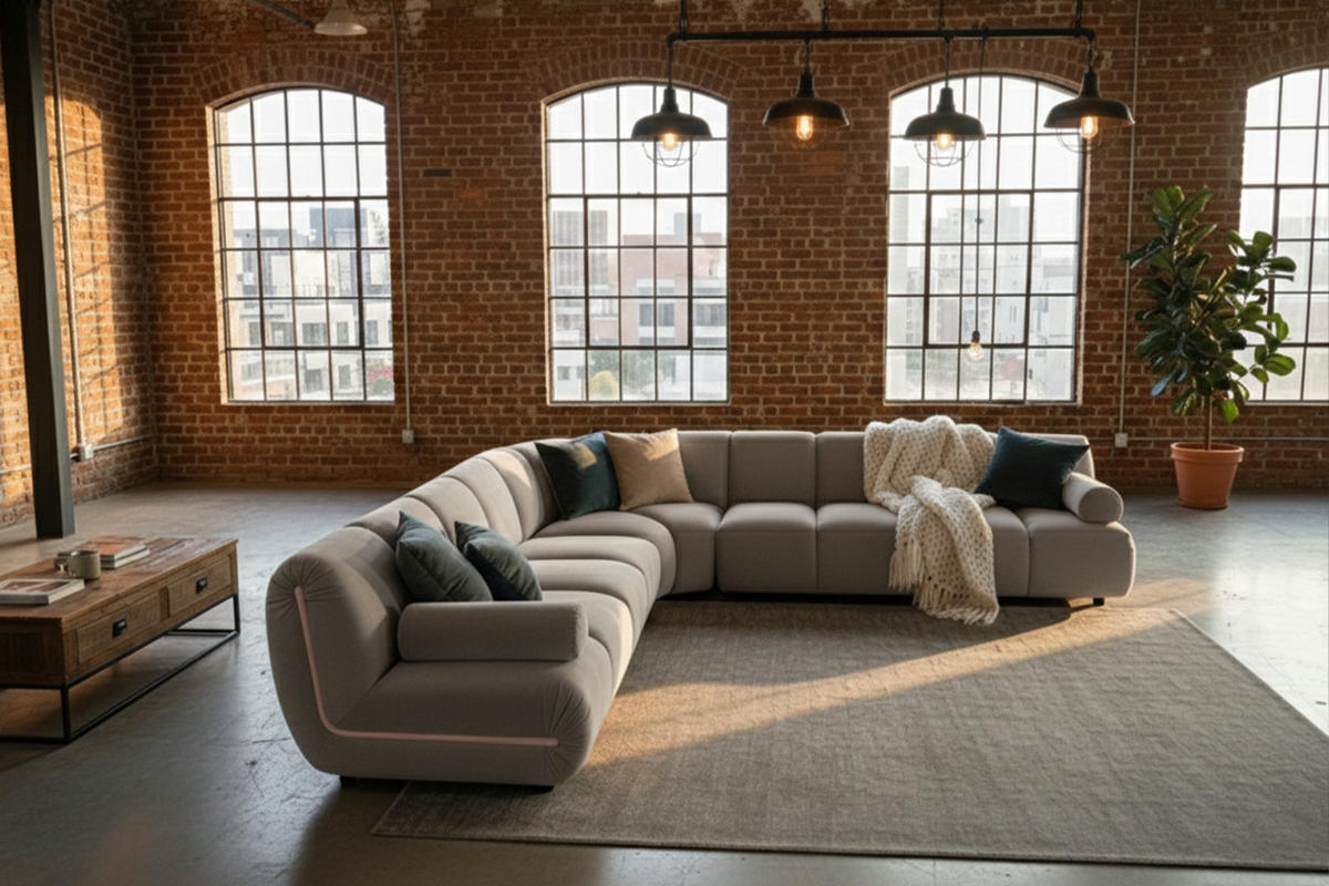 MODULSOFA LAYLA Taupe Velvet - Taupe/Schwarz, Buchenholz/Textil (305/305cm) - KAWOLA