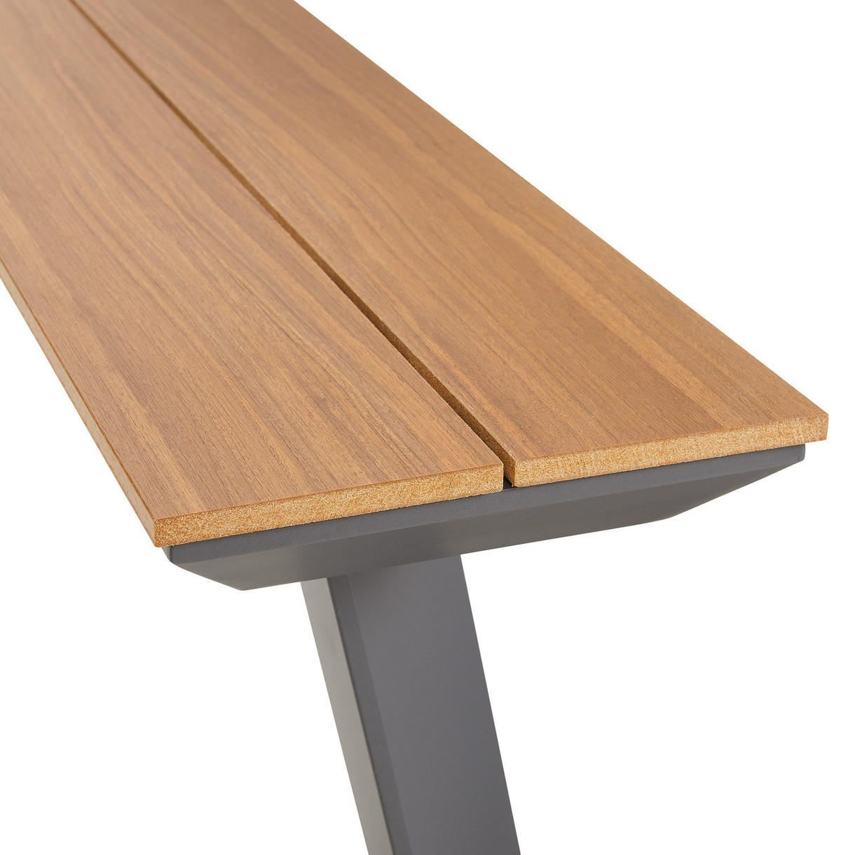 GARTENSITZGRUPPE - Polywood / Aluminium - Braun / Anthrazit - Anthrazit/Braun, Holzwerkstoff/Metall - home24