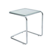 COUCHTISCH, Transparent - Transparent, Glas/Metall (50/50/55cm) - Oviala