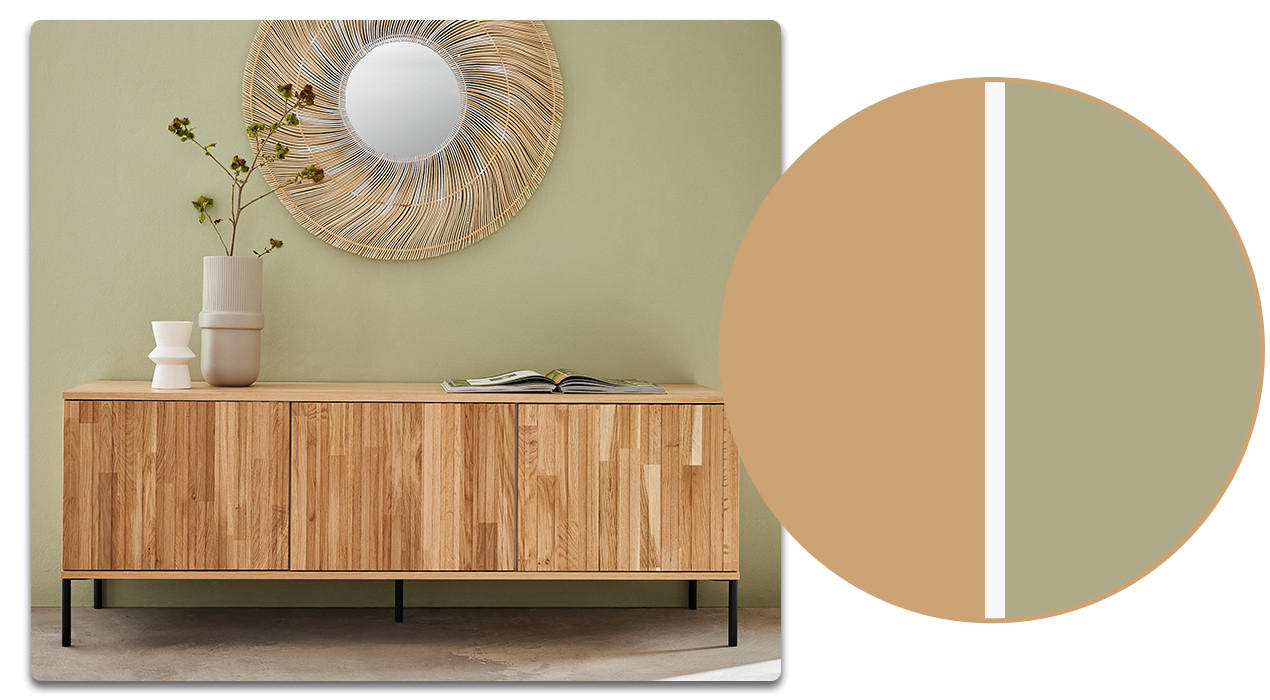 Wohnzimmer-Ideen: Farbkombination Beige und Grün - Natur pur