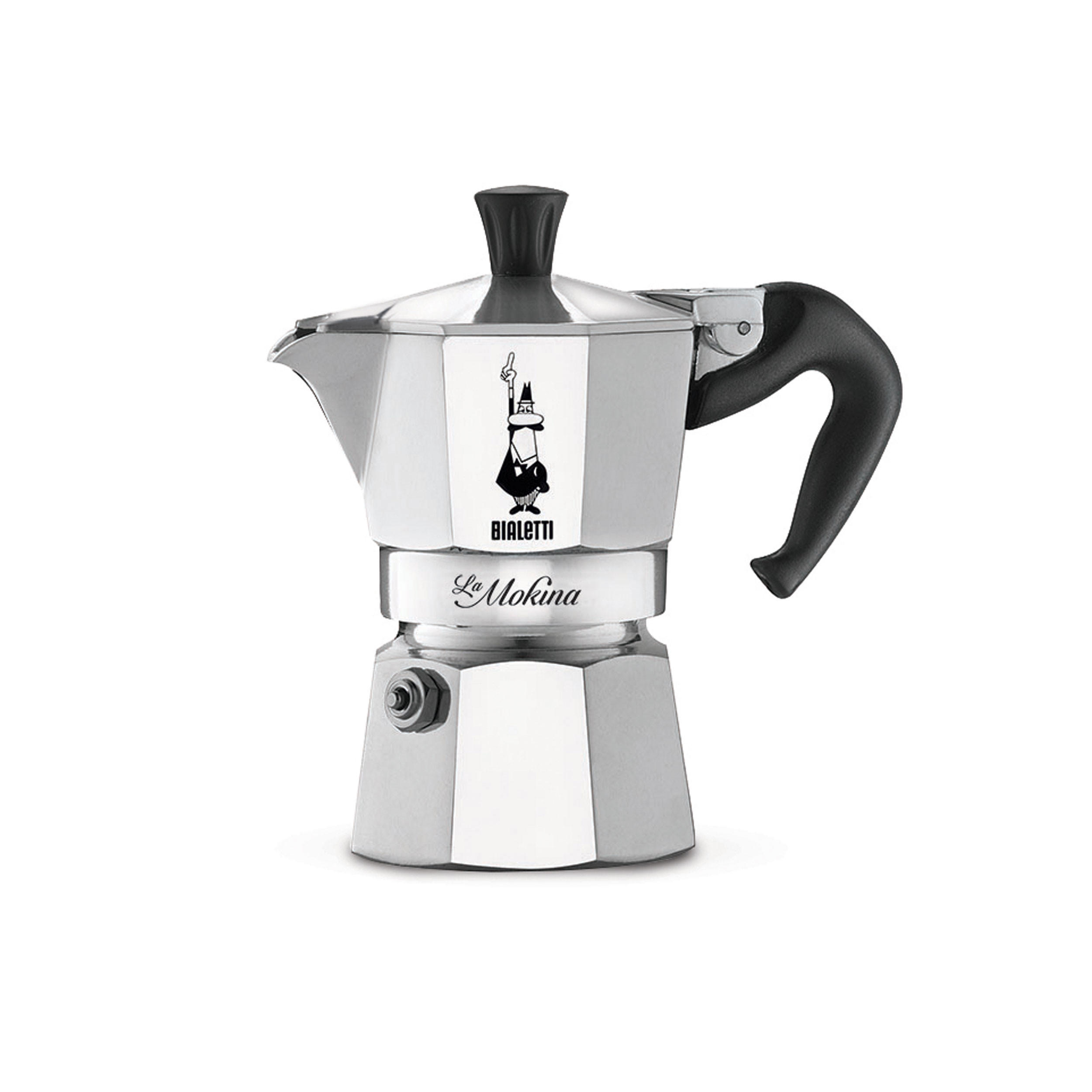 ESPRESSOKOCHER Moka Express La Mokina, 1 Tasse, Aluminium, Silber, 40 ml - Silberfarben, Metall (13/25/17cm) - Bialetti