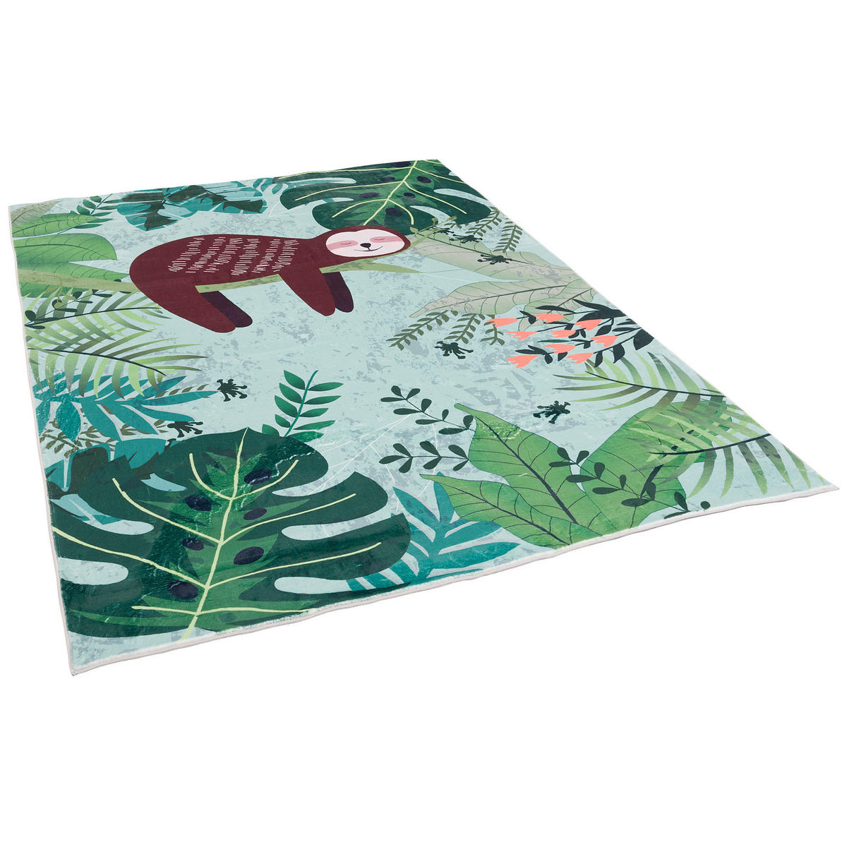 FELLTEPPICH PLUSH KIDS FAULTIER URWALD - Multicolor, Textil (200/290cm) - Pergamon