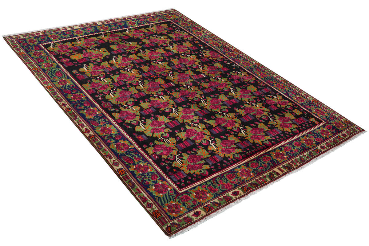TEPPICH Afshar Blau 235/179 cm Schurwolle - Blau, Textil (179/235cm) - Looma