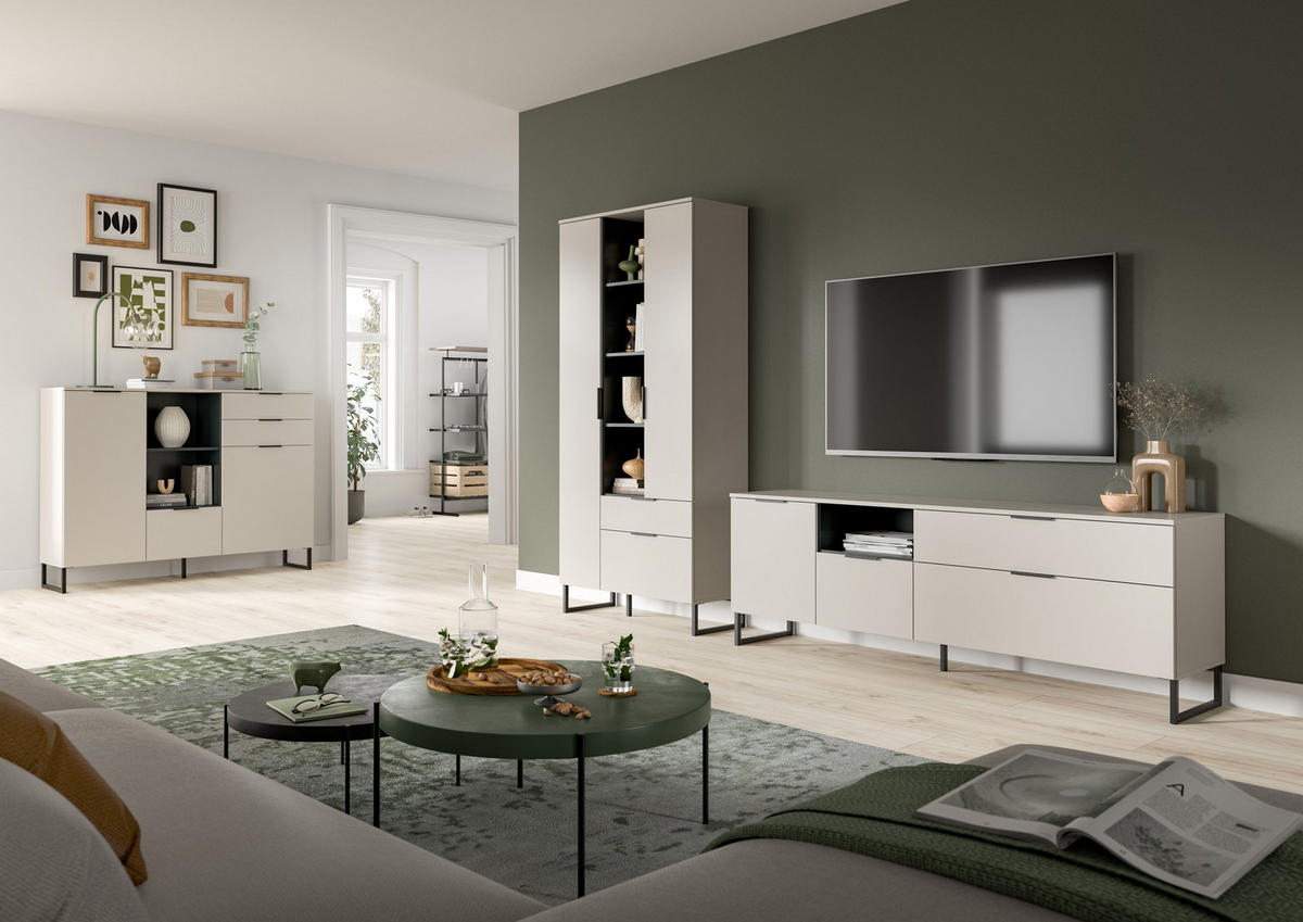 HIGHBOARD NOIDA (B/H/T: ca. 150/112/37 cm) in Kaschmir/Kaschmir - Kaschmir, Holzwerkstoff (150/112/37cm)