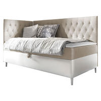 BOXBETT Filip Junior 3, Seite zum Öffnen des Bettkastens: Links - Creme/Weiß, Holz (100/200cm) - MIRJAN24