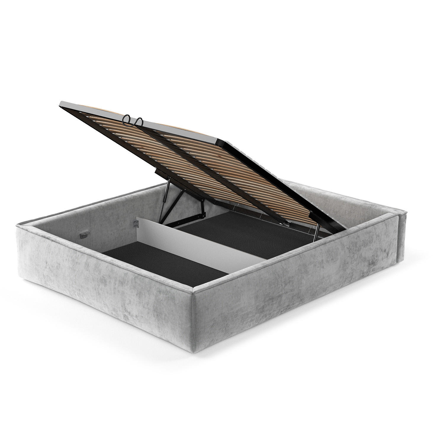 Thumbnail - Maison de Reve Polsterbett, Hellgrau, Textil, Buche, Kiefer, 140x200 cm, Oeko-Tex® Standard 100, FSC 100%, Made in EU, S...