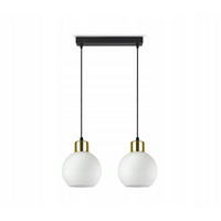 PENDELLEUCHTE Milano Glas - Goldfarben/Schwarz, Glas/Metall (14/35/80cm) - kiki design