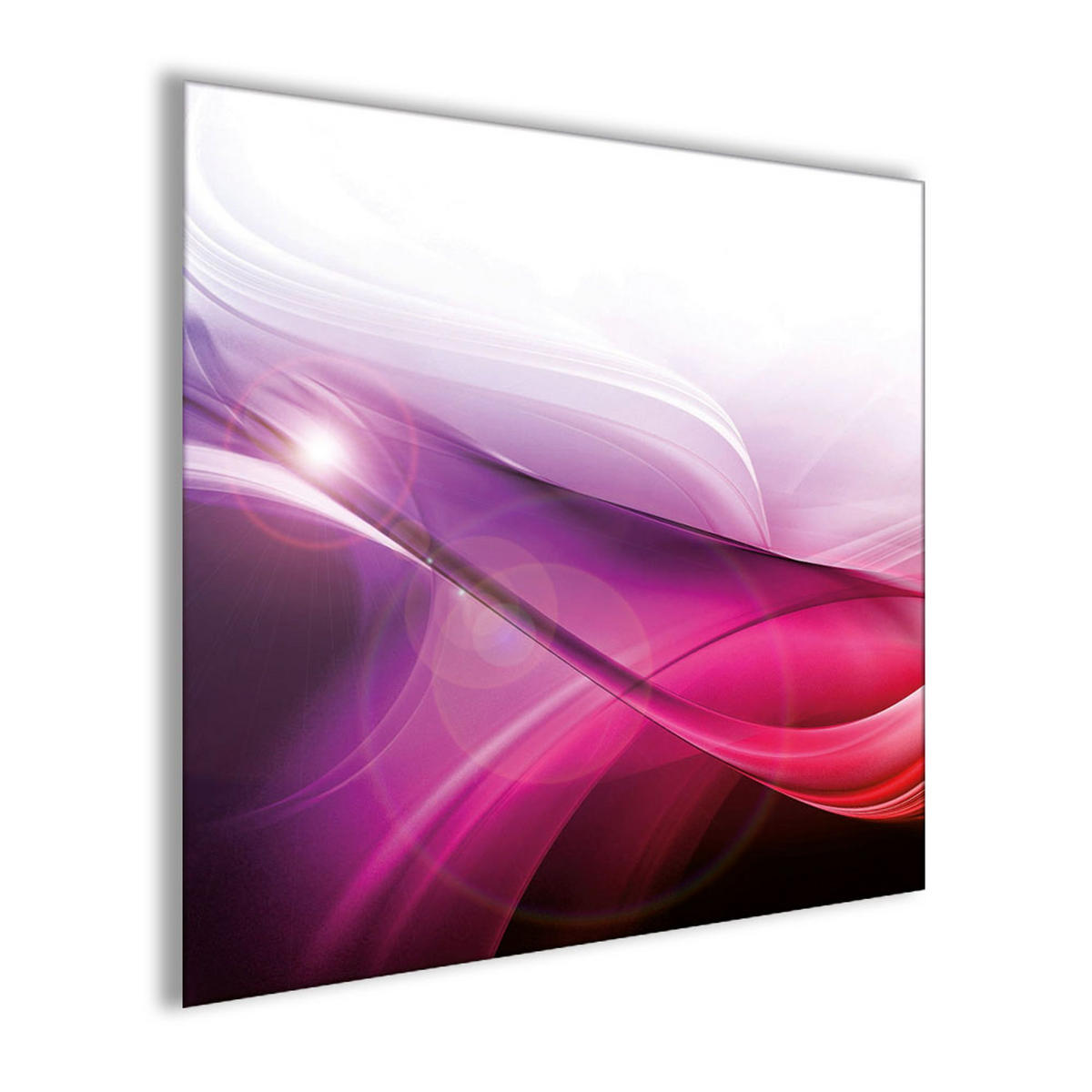 GLASBILD 30×30 cm abstrakt lila pink - Rot, Glas (30/30cm) - artissimo