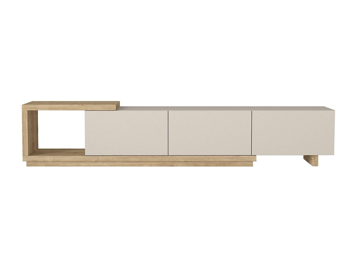 TV-BOARD - 200 cm x 40 cm - holz - beige, naturfarben hell Dukian - Beige/Naturfarben, Holz (200/40/40cm) - Vente-Unique