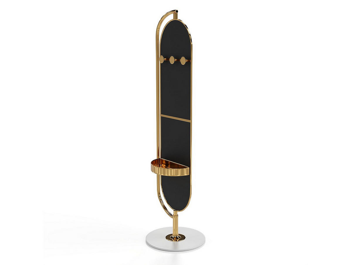 STANDSPIEGEL mit Füßen - 45 cm x 45 cm - Metall - Goldfarben - TOMONO - Goldfarben, Metall (45/172/45cm) - Vente-Unique