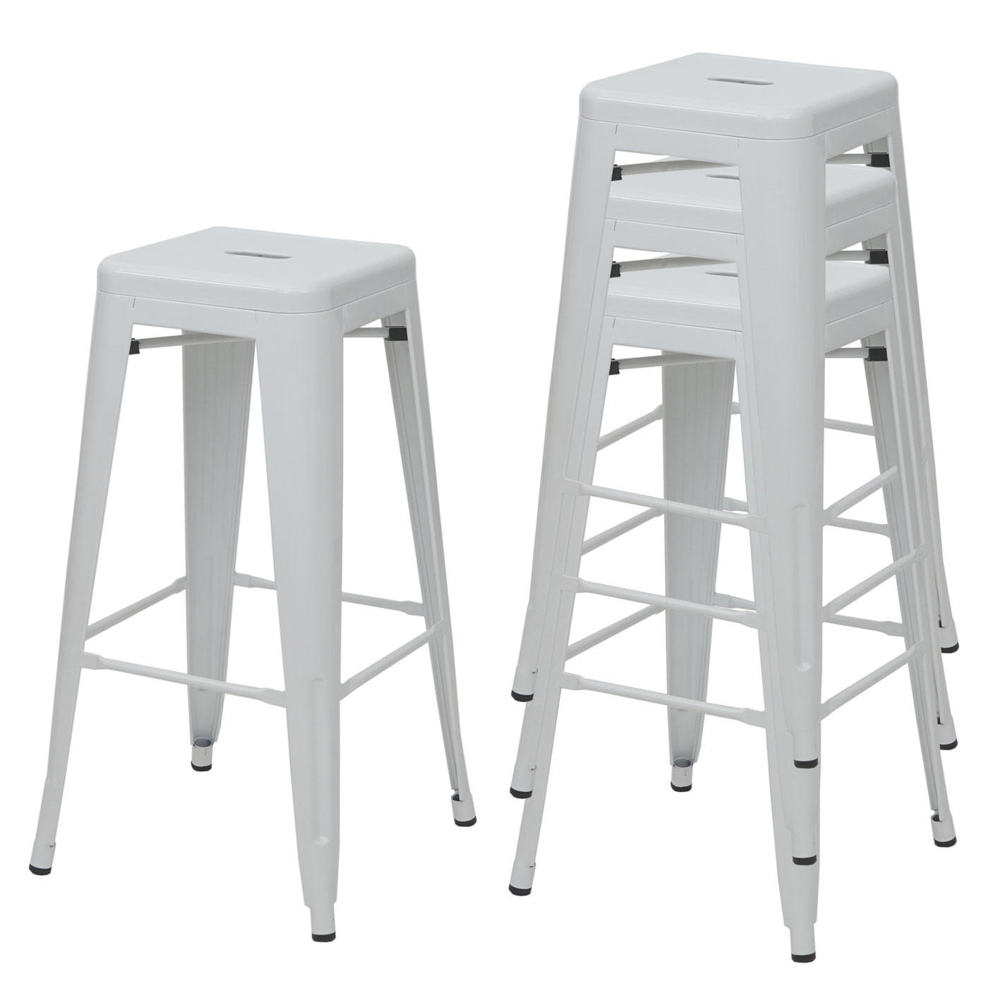Proregal Barhocker Weiß 43x77x43 cm