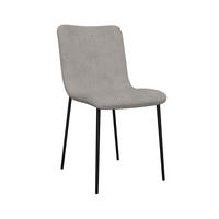 STUHL Amy Hellgrau Cord Gepolstert - Hellgrau, Holz (45/85/55cm) - Bessagi Home