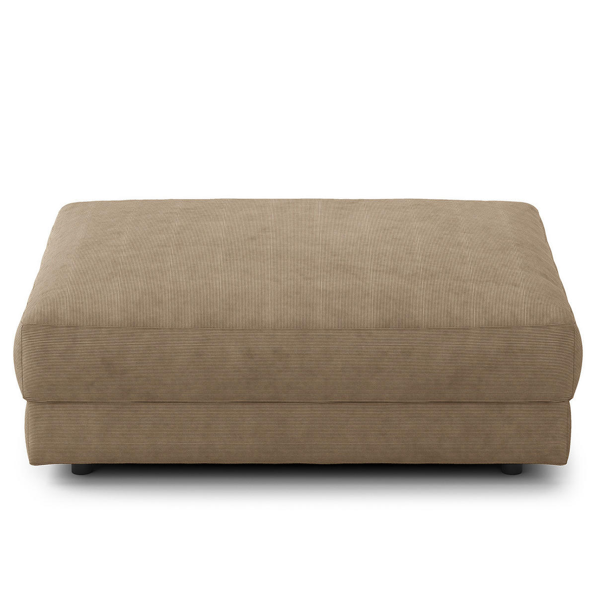 POLSTERHOCKER - Taupe/Schwarz, Kunststoff/Textil (105/38/117cm) - home24