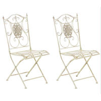 STÜHLE Sidan - 2er Set antik-creme - Naturfarben, Metall (42/91.5/49cm) - TPFGarden