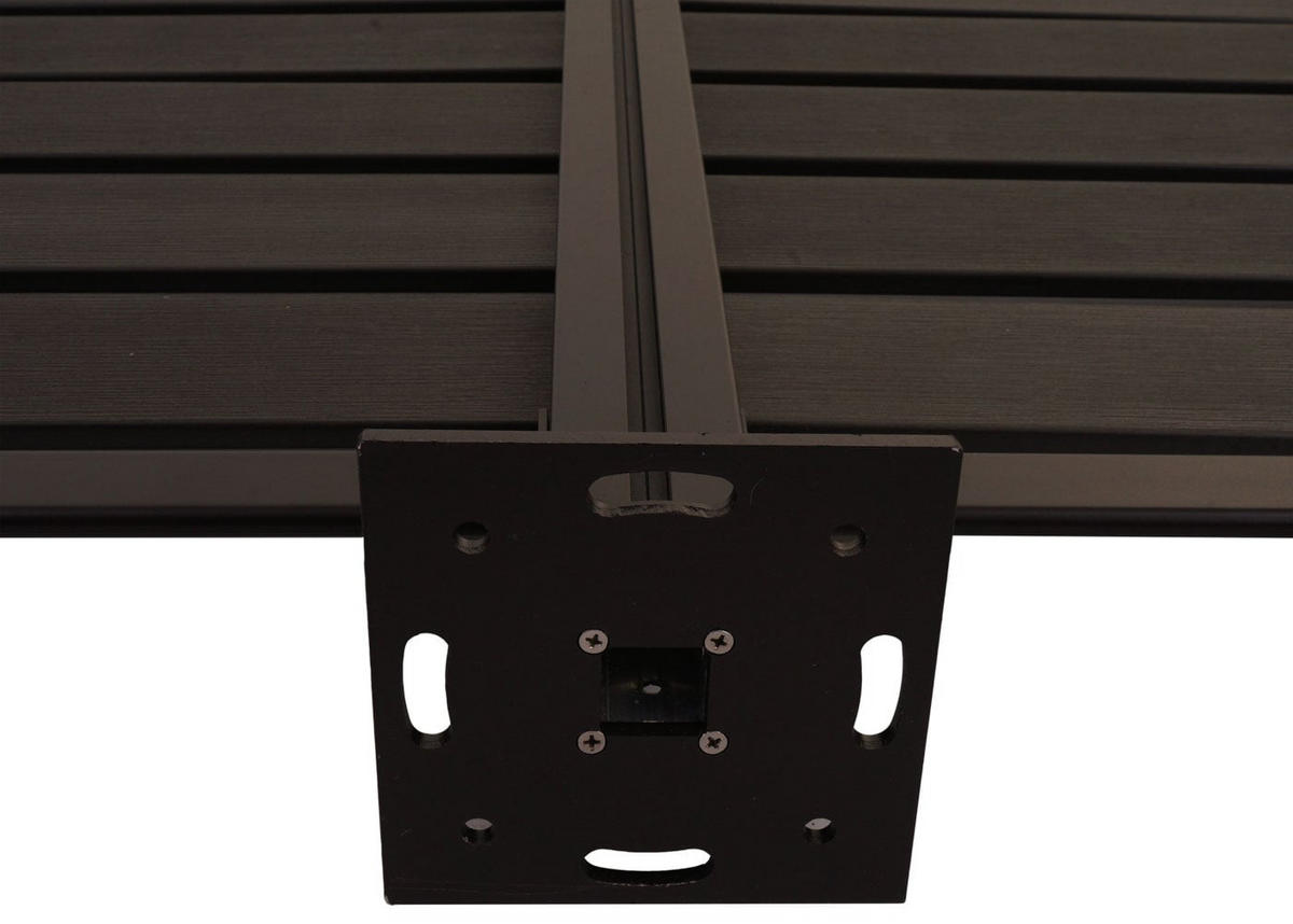MÜLLTONNEN-ZAUN Alu 130x110x6cm Basis Anthrazit - Anthrazit, Metall (110/130/6cm) - PROREGAL