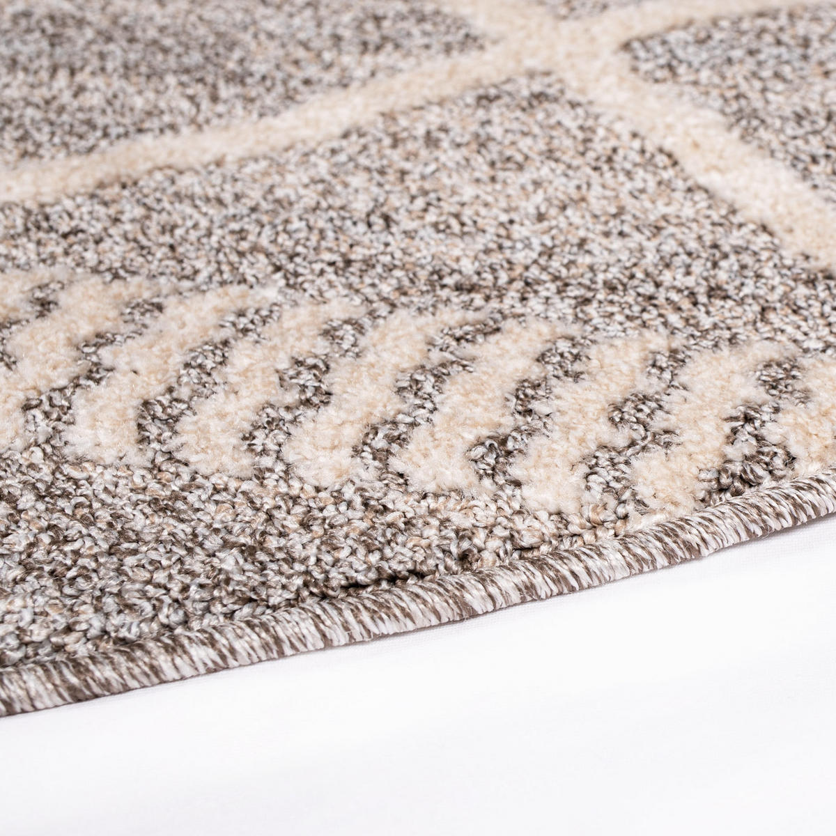KURZFLOR-TEPPICH Art 2645 Mocca 120x120 cm rund - Braun, Textil (120/120cm) - carpet city