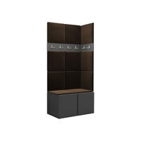 GARDEROBEN-SET Orion I - Graphitfarben/Braun, Holzwerkstoff/Kunststoff (84/186/46cm) - MIRJAN24