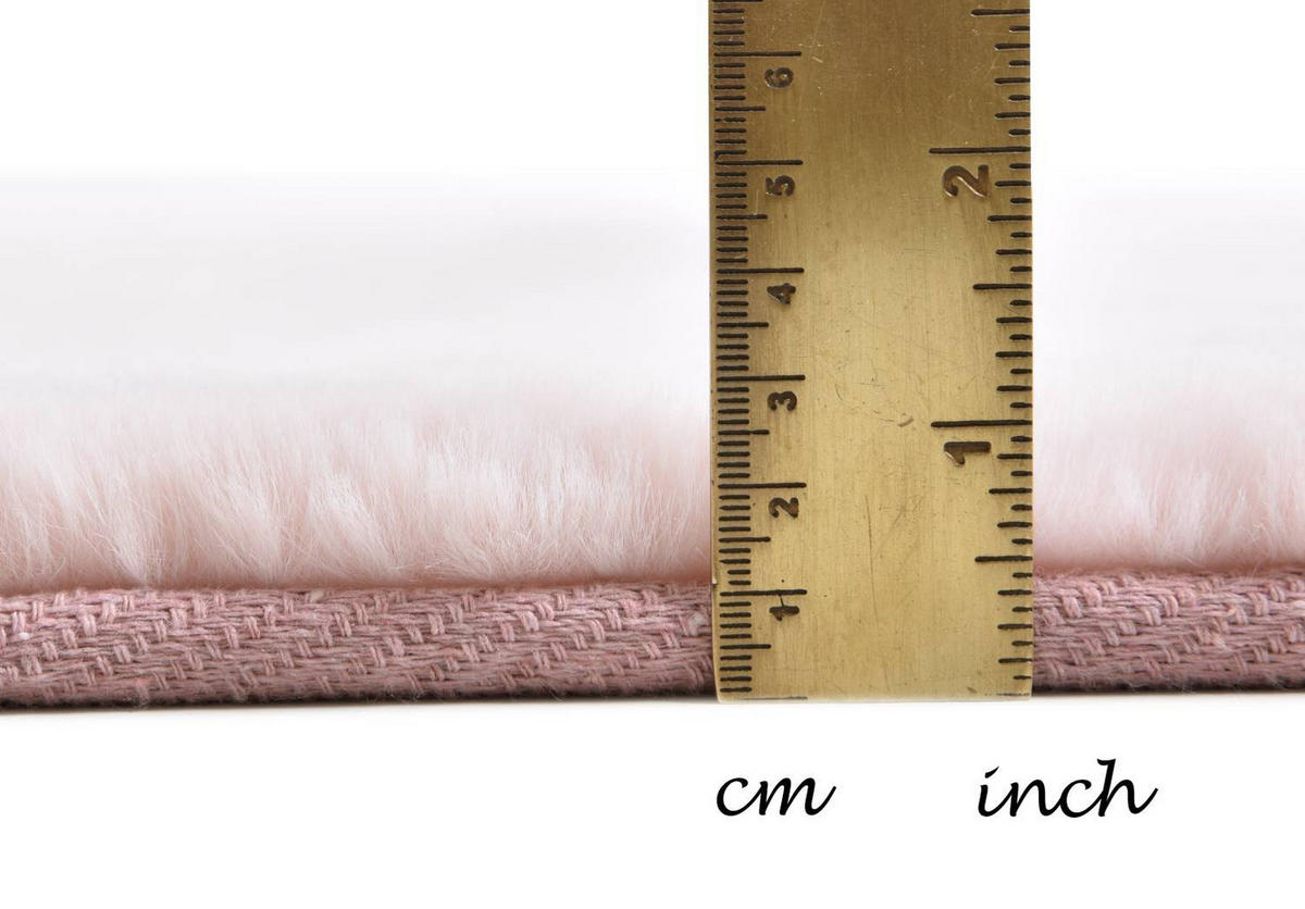 KUNSTFELLTEPPICH Chiara 90x90 cm - Rosa, Textil (90/90cm) - Gino Falcone
