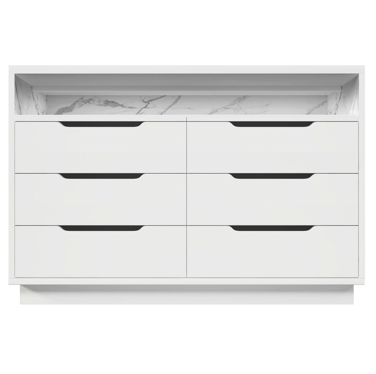 SIDEBOARD 120/40/85 cm Weiß aus Spanplatte mit LED-Beleuchtung - Weiß, Holzwerkstoff (40/85/120cm) - OKMYHOME