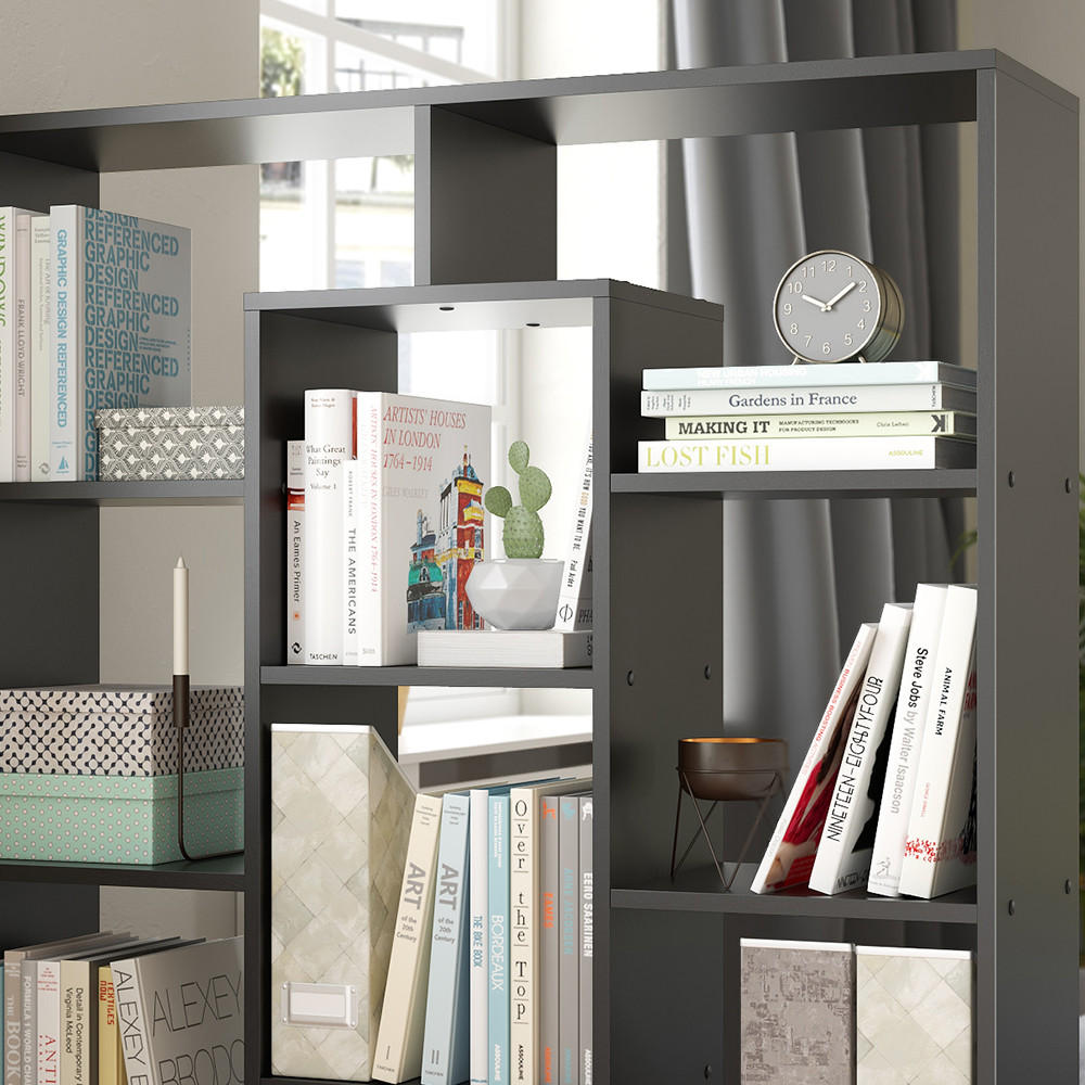 RAUMTEILER Schwarz 107.2 x 143 cm - Schwarz, Holzwerkstoff (107.2/143/29cm) - Vicco