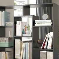 RAUMTEILER Schwarz 107.2 x 143 cm - Schwarz, Holzwerkstoff (107.2/143/29cm) - Vicco