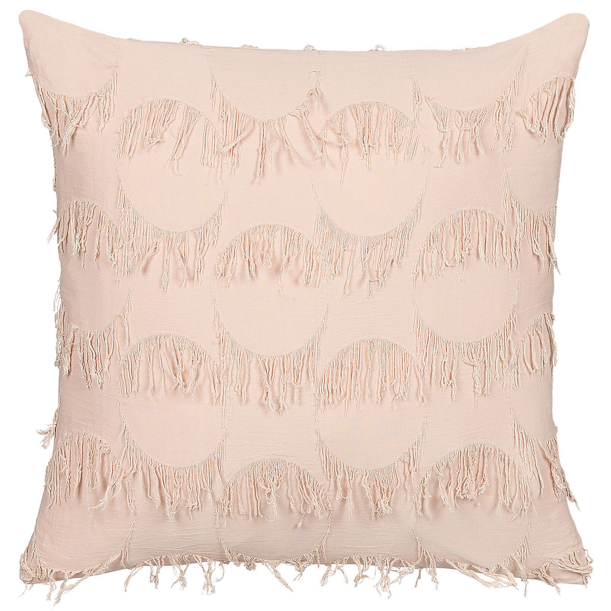 DEKOKISSEN 2er-Set Lachsrosa 45/45 cm Agastache - Koralle, Textil (45/45cm) - Beliani