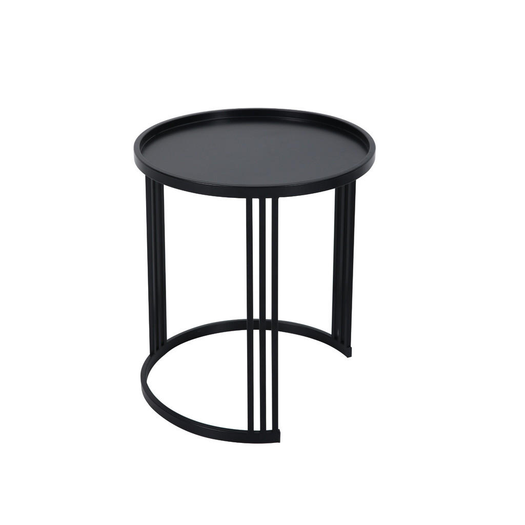 Thumbnail - Svita Beistelltisch, Schwarz, Metall, Rund,Rund, 41x46x41 cm, Wohnzimmer, Wohnzimmertische, Beistelltische