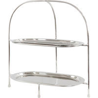 ETAGERE Table 38x19x40cm - Silberfarben, Metall (38/40cm) - FURNARO
