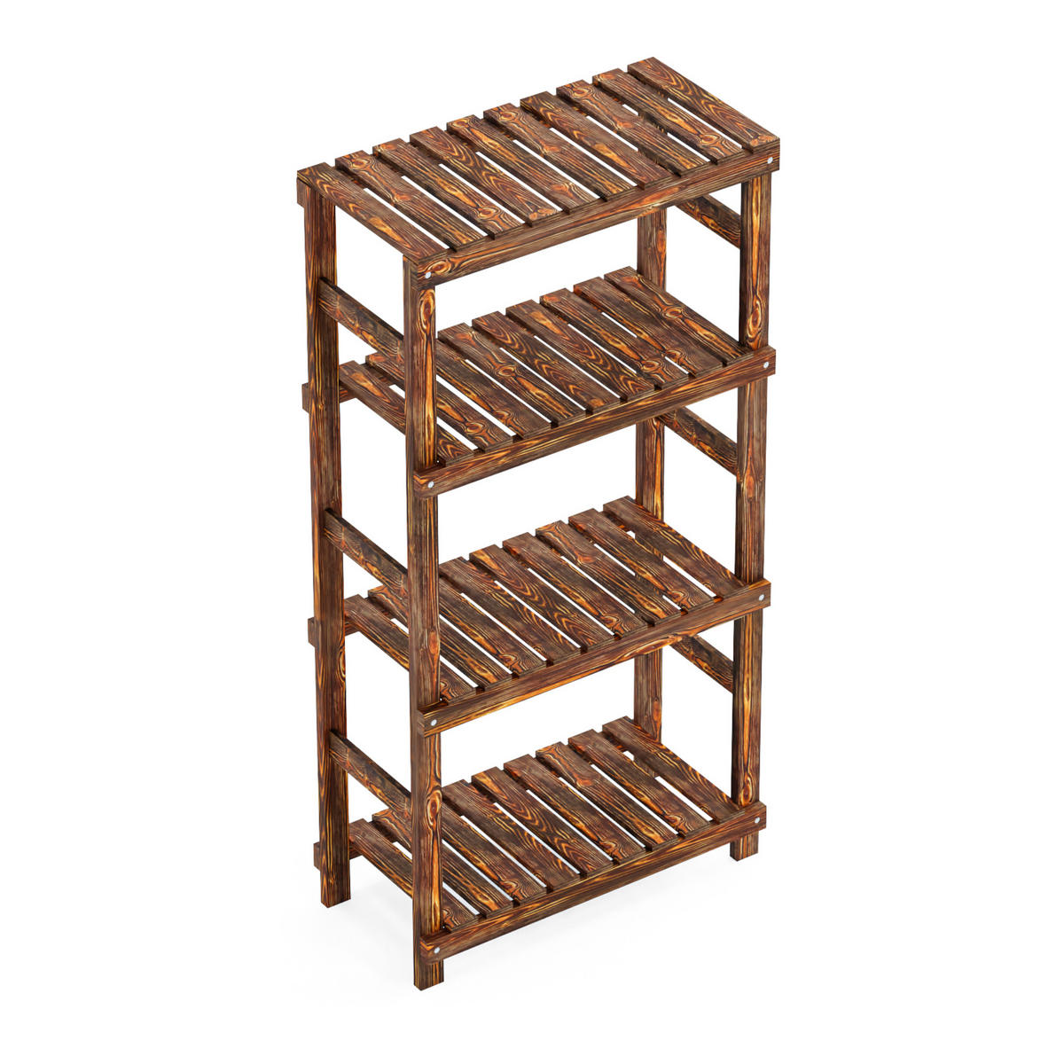 BADEZIMMERREGAL Kinnula - Dunkelbraun, Holz (60/120/30cm) - [en.casa]